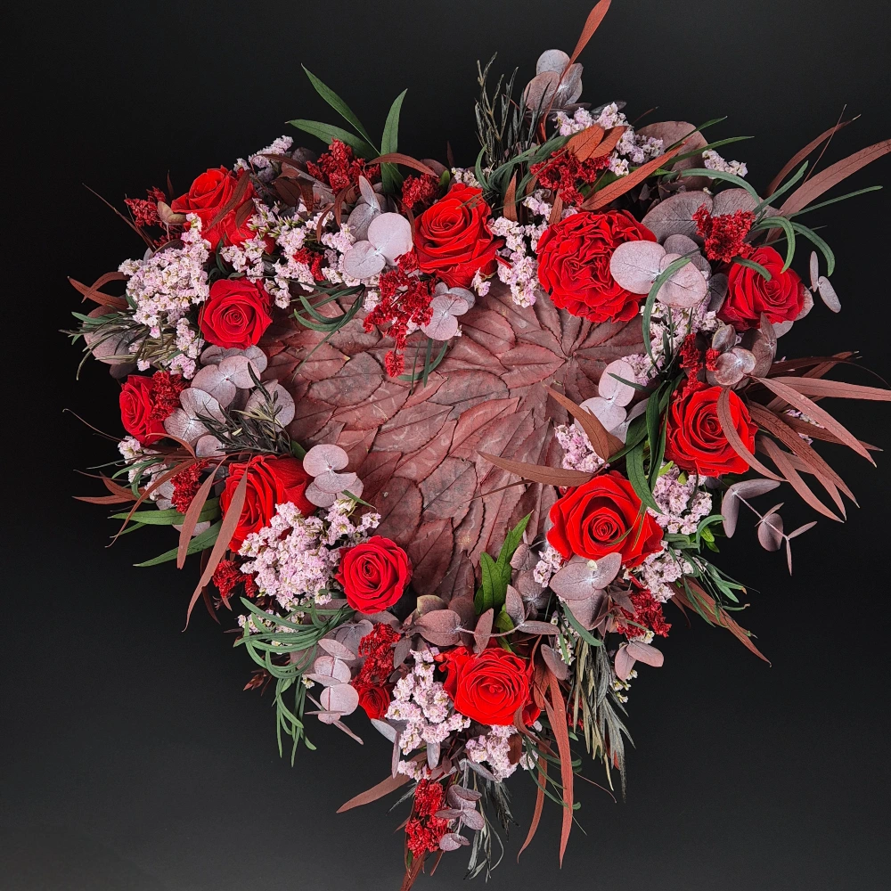 Premium floral arrangement with quality preserved flowers
